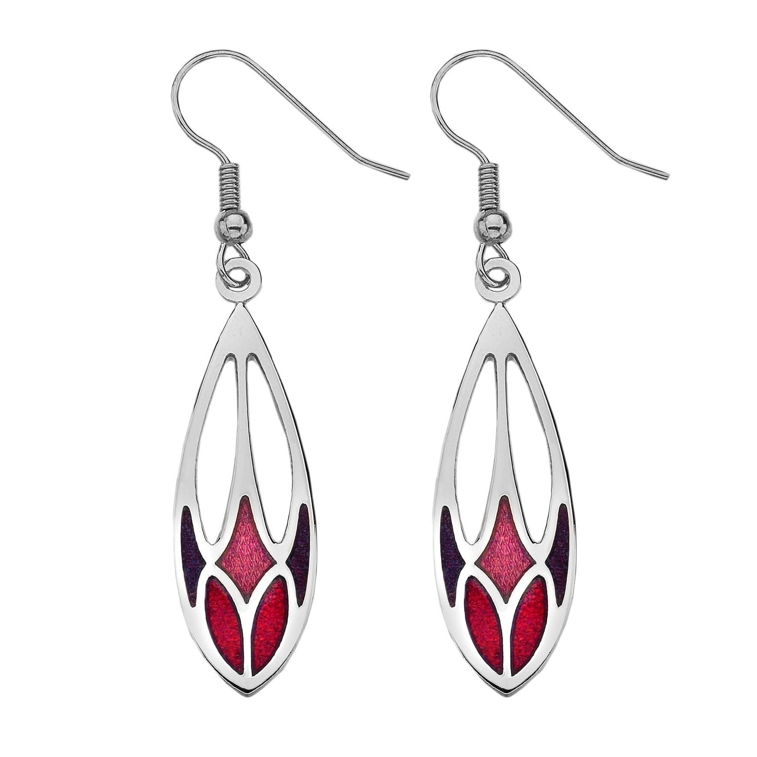 Rennie Mackintosh Rose Buds Earrings - Red