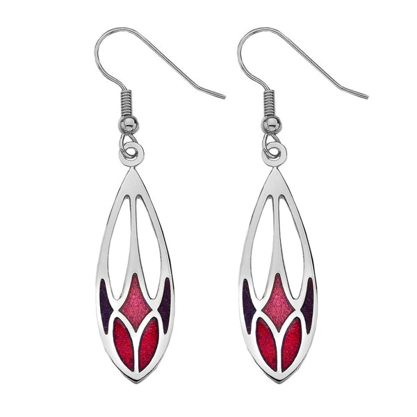 Rennie Mackintosh Rose Buds Earrings - Red