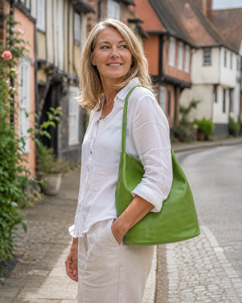 Slouch Shoulder  Bag - Green