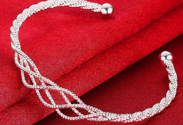 Swirl Silver Bracelet