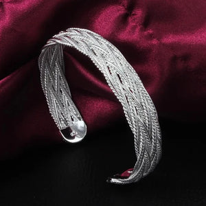 Twisted Web Silver Bracelet