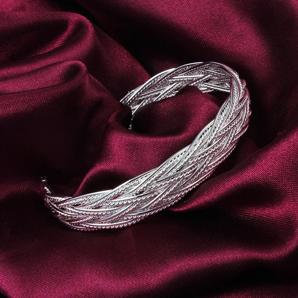 Twisted Web Silver Bracelet