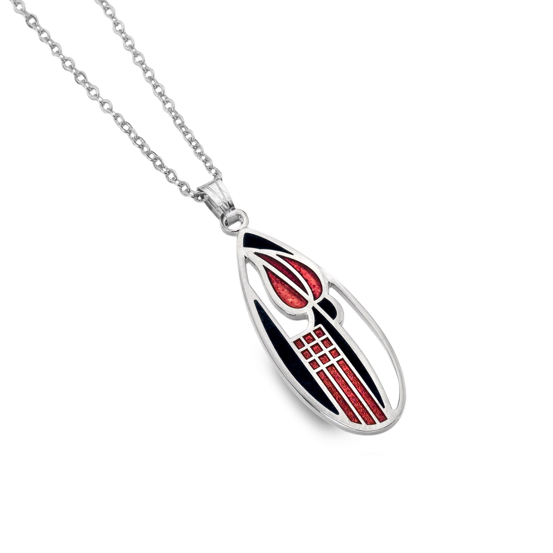 Rennie Mackintosh Tulip Necklace - Black/Red