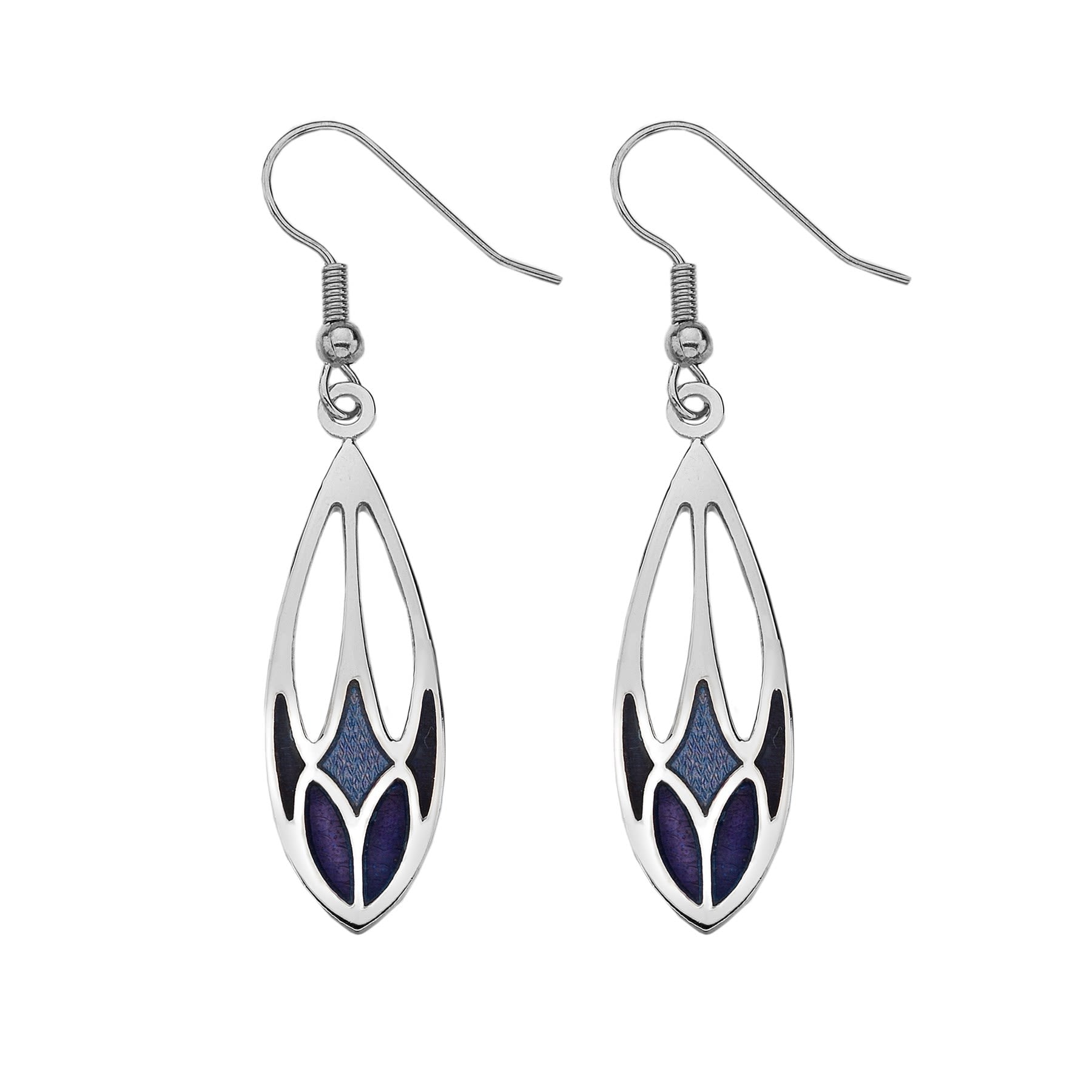 Rennie Mackintosh Rose Buds Earrings - Lilac/Purple