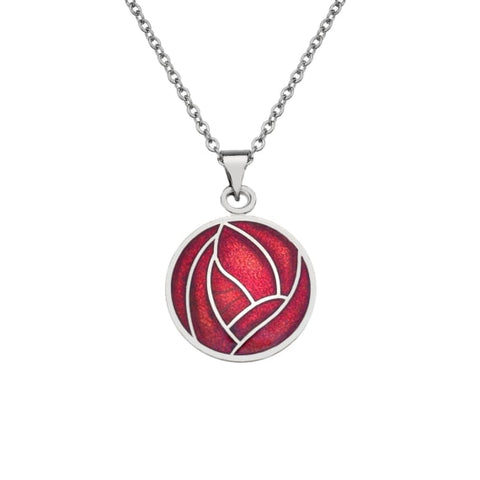 Rennie Mackintosh Rose Necklace - Red