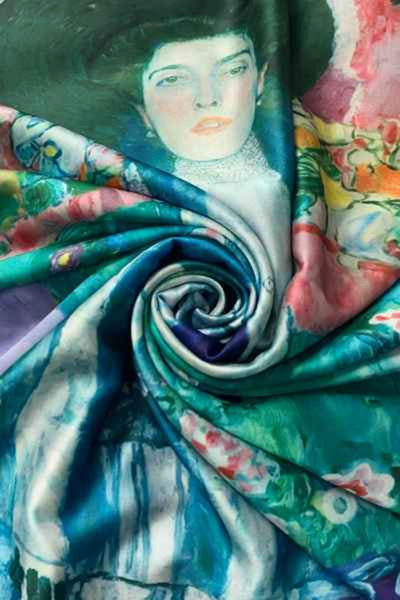 Klimt Expressionism Portrait of Adele Painting Print Art Silk Scarf