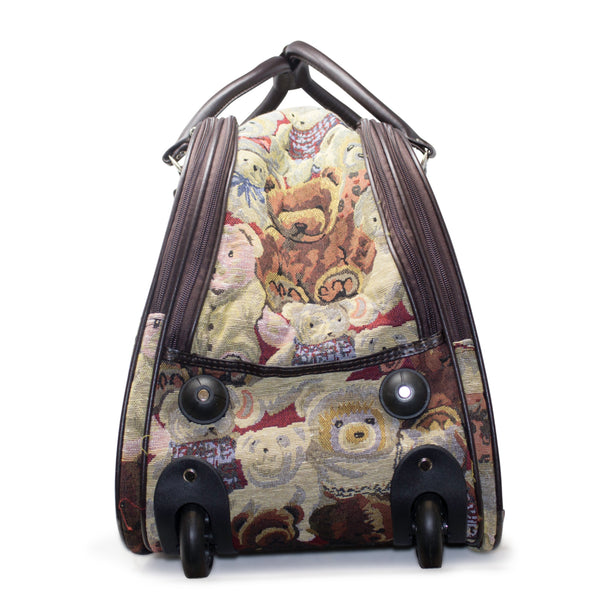 Tapestry Trolley/Luggage Bag - Teddy Bears
