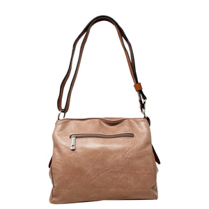 Shoulder Cross Body Bag - Beige/Brown