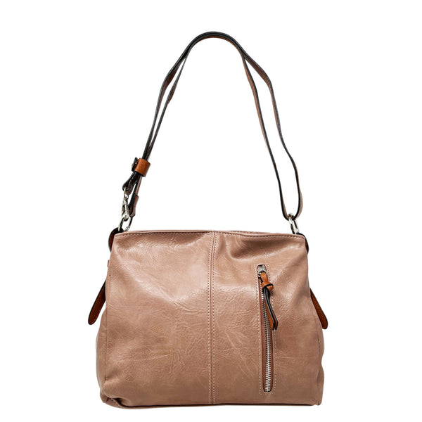 Shoulder Cross Body Bag - Beige/Brown