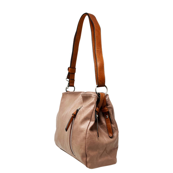 Shoulder Cross Body Bag - Beige/Brown