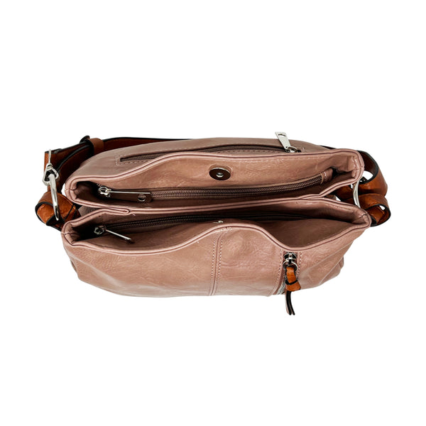 Shoulder Cross Body Bag - Beige/Brown