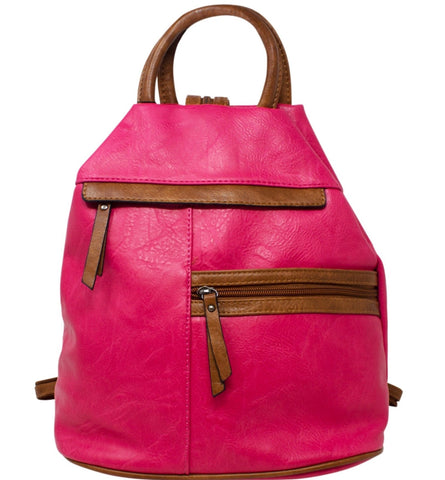 Backpack Handbag - Rose Red
