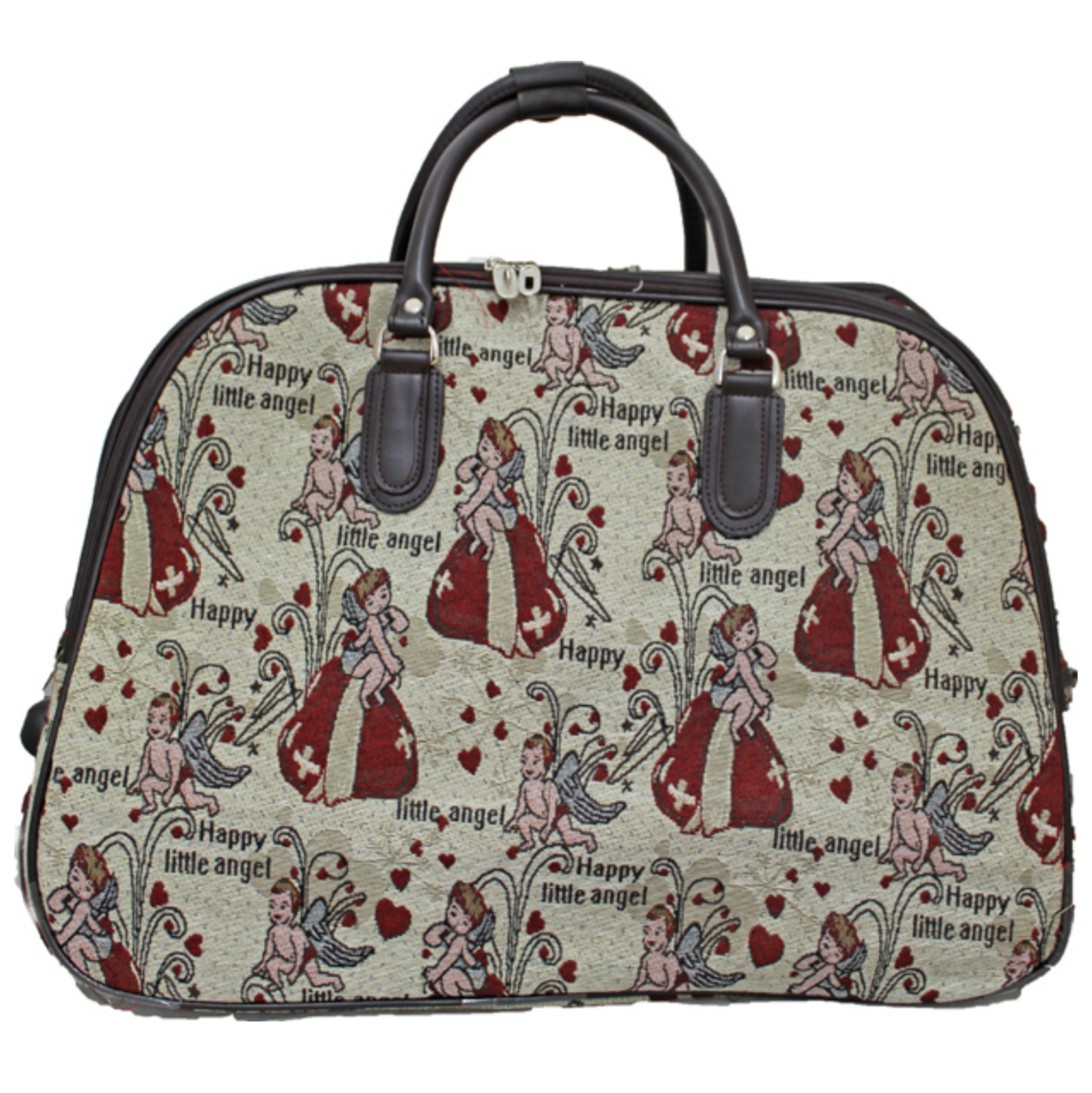 Tapestry Trolley/Luggage Bag - Cupid