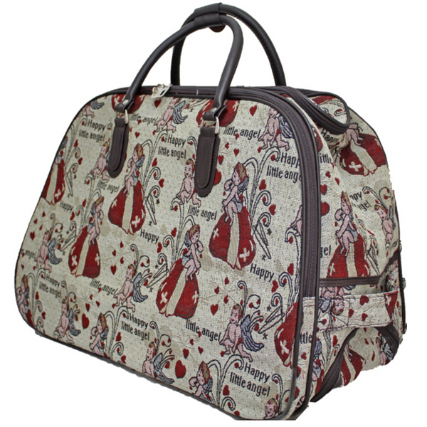 Tapestry Trolley/Luggage Bag - Cupid
