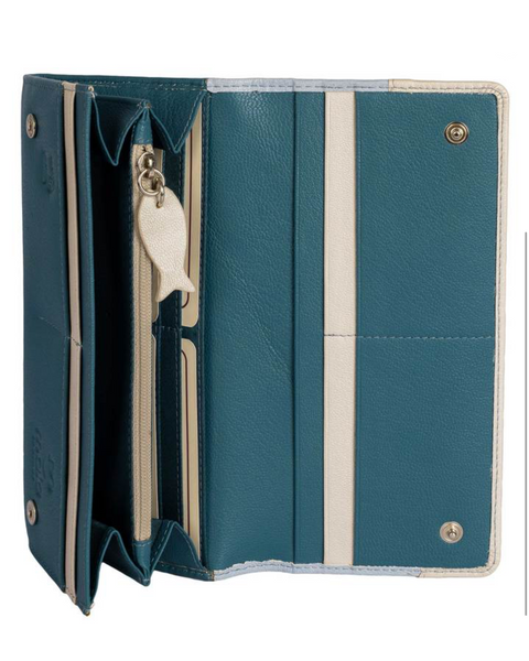 Penguin Mum and Babies Large Purse - Mala Leather