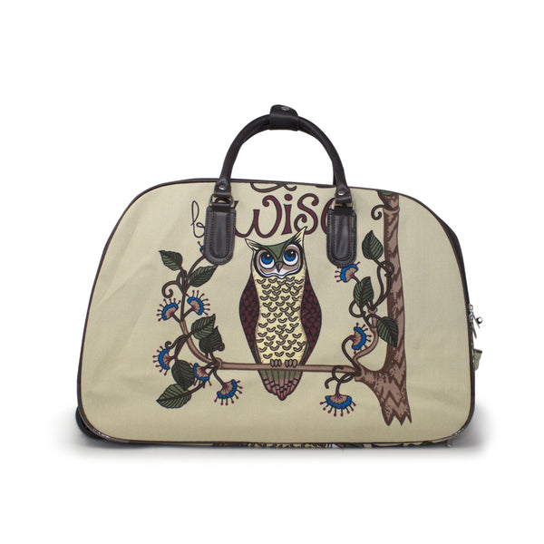 Tapestry Trolley/Travel Bag - Owl