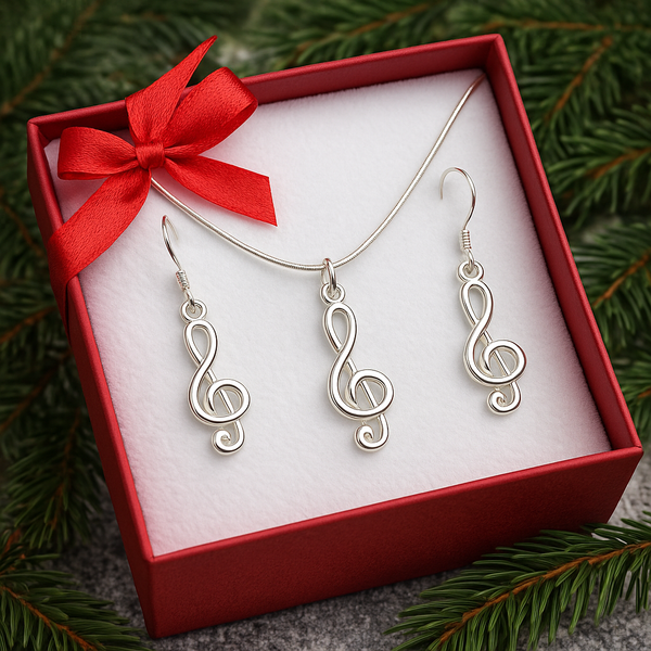 SPECIAL OFFER  - was £50, now £35 : Silver 925 Musical Note Set