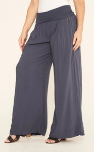 Palazzo Trousers - Navy