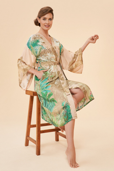 Kimono Gown - Oasis Coconut