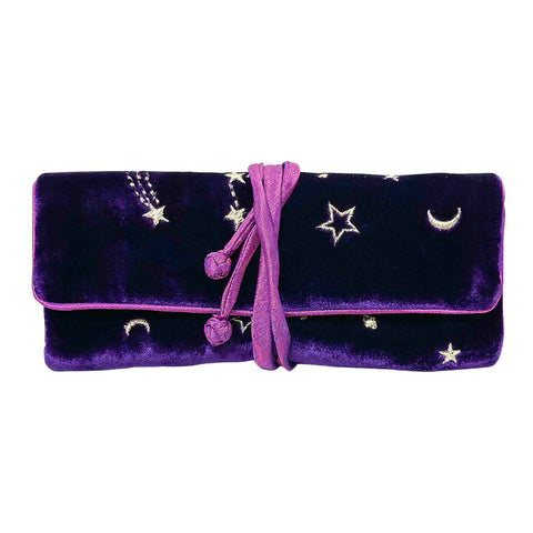 Moon  and Stars Jewellery Wrap - Purple