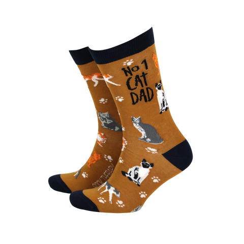 No 1 Cat Dad - Men's Socks