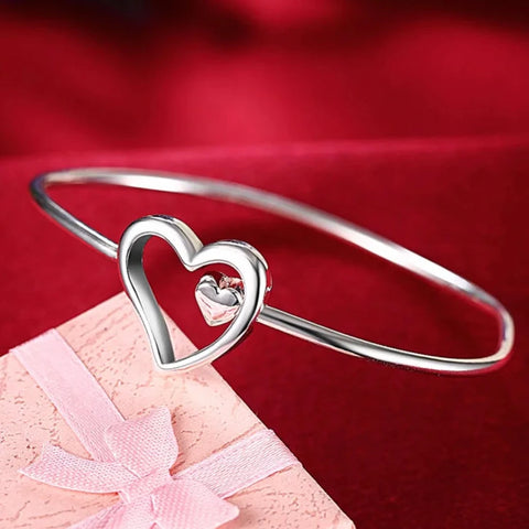 Silver Heart Bracelet