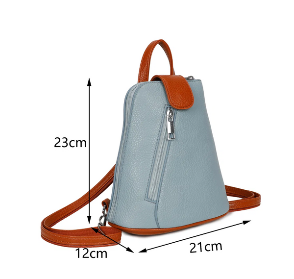 Mini Backpack Handbag - Light Blue