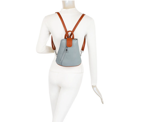 Mini Backpack Handbag - Light Blue