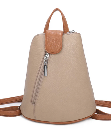 Mini Backpack Handbag - Beige