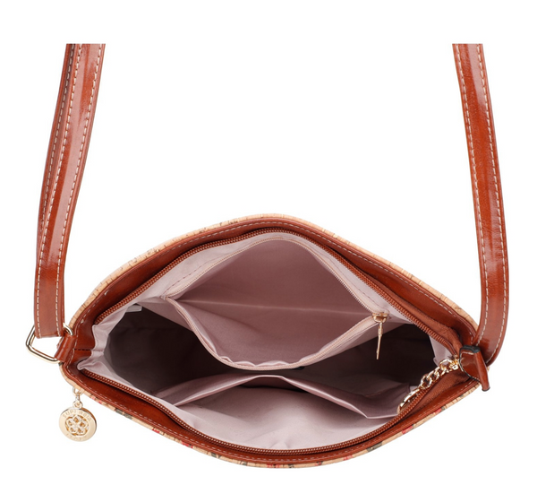 Cross Body Bag with Flash of Coloured Tiles