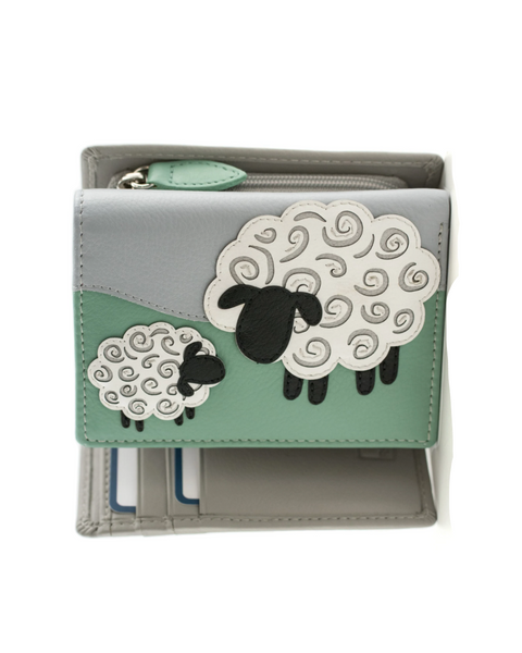 Sheep Tri Fold Purse - Mala Leather