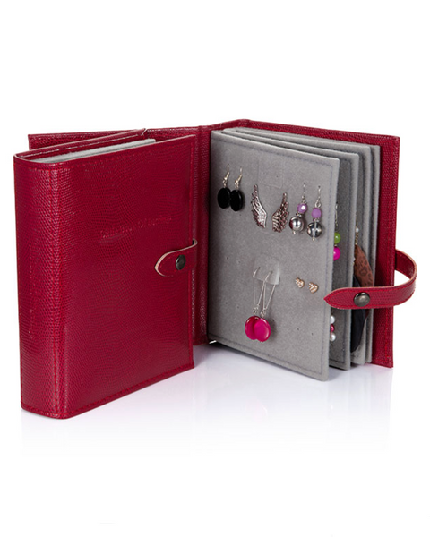 Little Book of Earrings - Dark Red