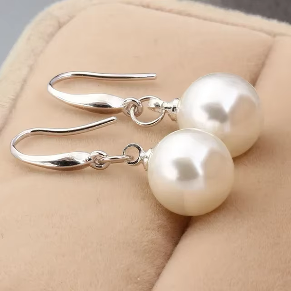 925 Sterling Silver  Freshwater Pearl Drop Earrings