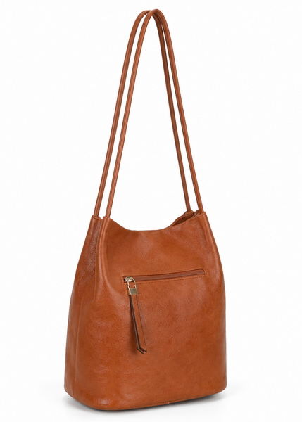 Slouch Shoulder  Bag -  Tan