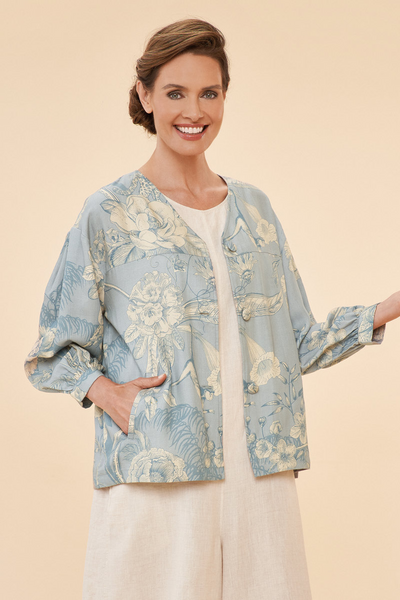 Toile Puff Sleeve Jacket Denim