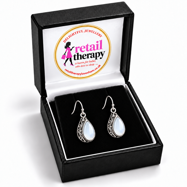 Silver Edged Fashion Earrings - light Blue