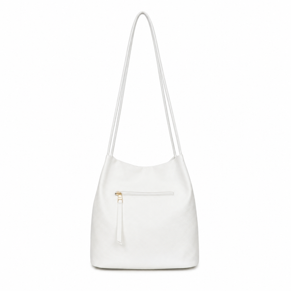 Slouch Shoulder  Bag - White