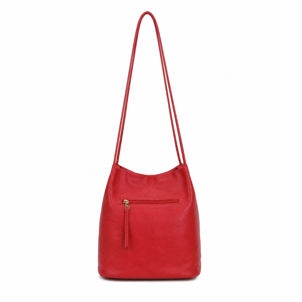 Slouch Shoulder  Bag - Red