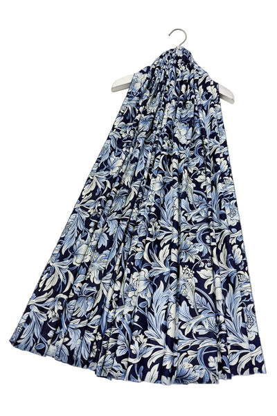 William Morris Inspired Printed Scarf - Blues
