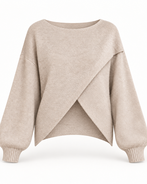 Cross Over Knit - Oatmeal