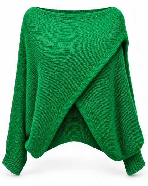 Cross Over Knit - Jade Green