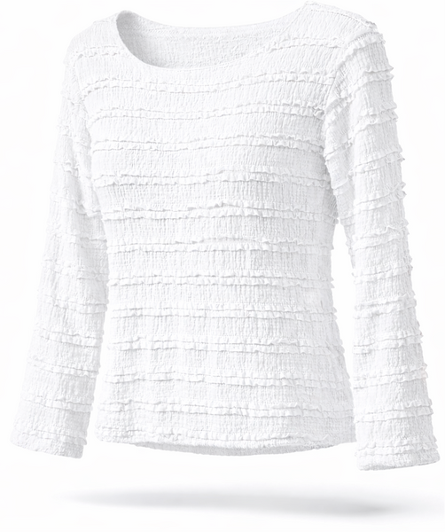 Ruffle Top - White