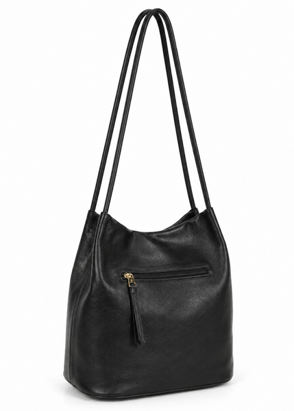 Slouch Shoulder  Bag -  Black