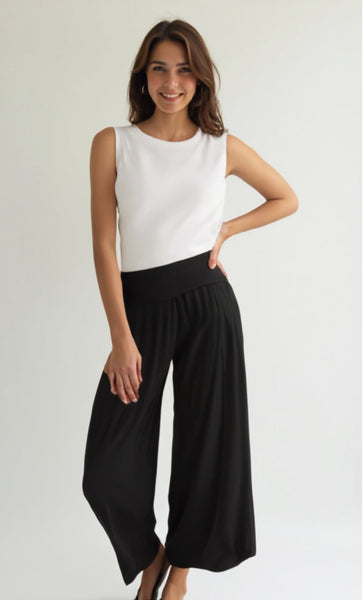 Palazzo Trousers - Black