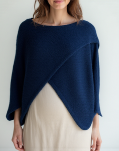 Cross Over Knit - Navy