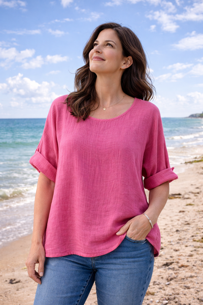 Cotton Top - Fuchsia