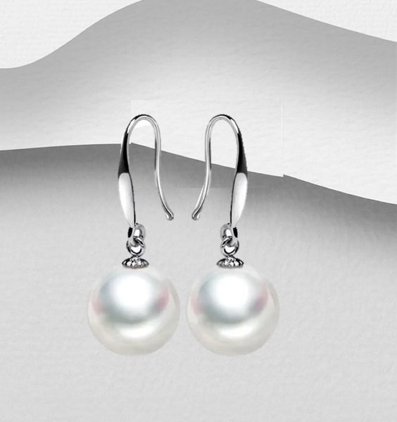 925 Sterling Silver  Freshwater Pearl Drop Earrings