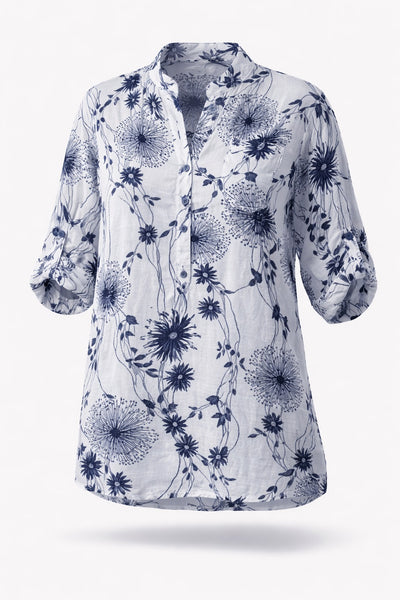Dandelion Printed Top - White