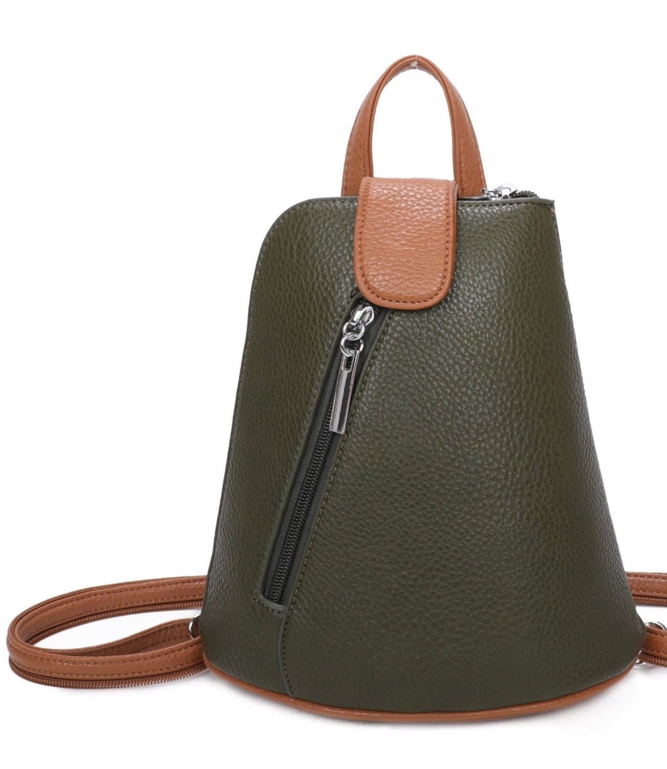 Mini Backpack Handbag - Dark Green