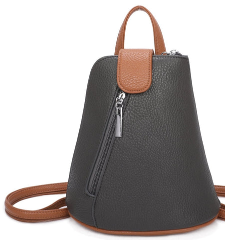Mini Backpack Handbag - Dark Grey